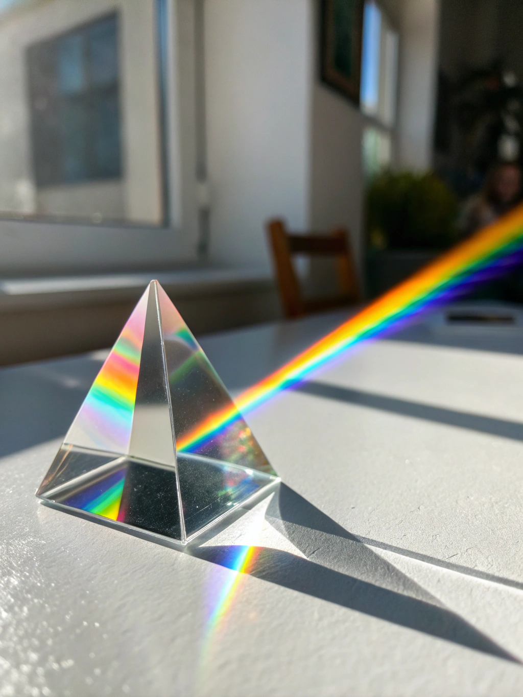 Glass prism representing transparency and privacy